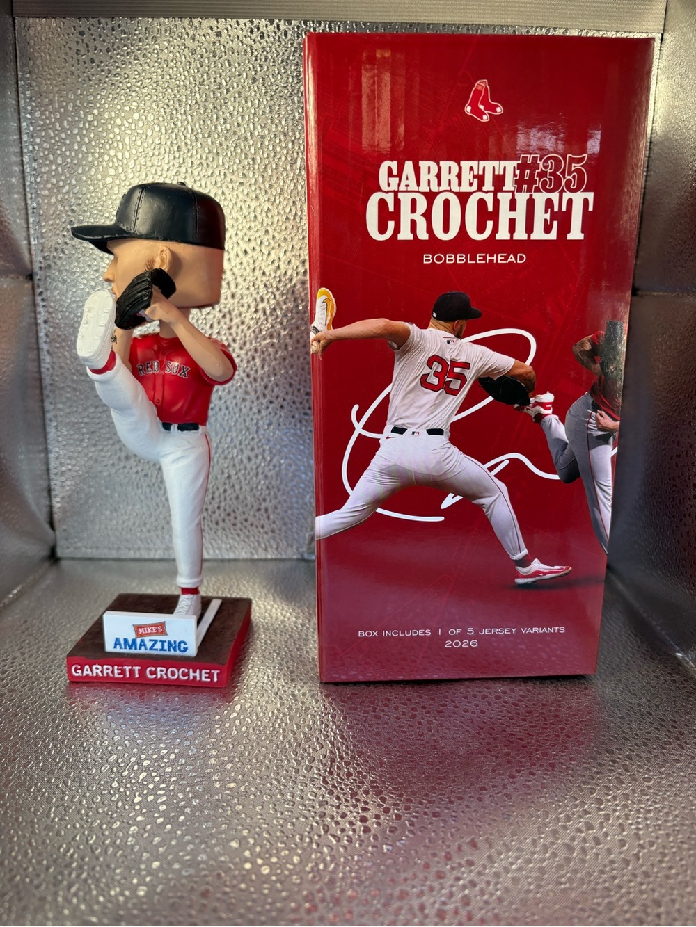 Garrett Crochet #35 Boston Red Sox Bobblehead red jersey SGA 5-7-26 new